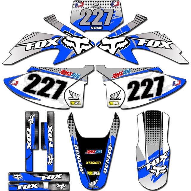 Kit adesivos Gráficos para CRF-230 2008 a 2014 - Premium Espessura 0.50mm + Cola 3M - CRFA-114