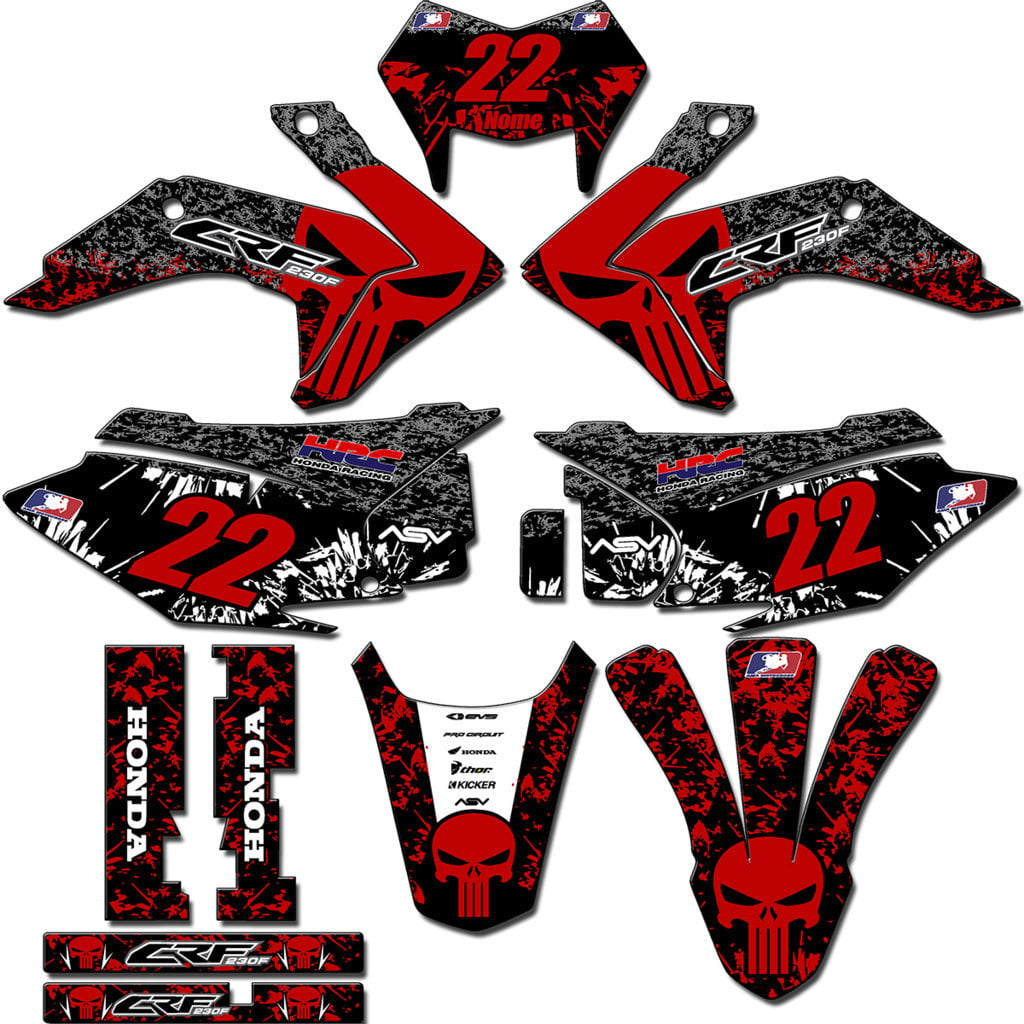 Kit adesivos Gráficos para CRF-230 2015 a 2021 - Start Espessura 0.50mm - CRFM-19