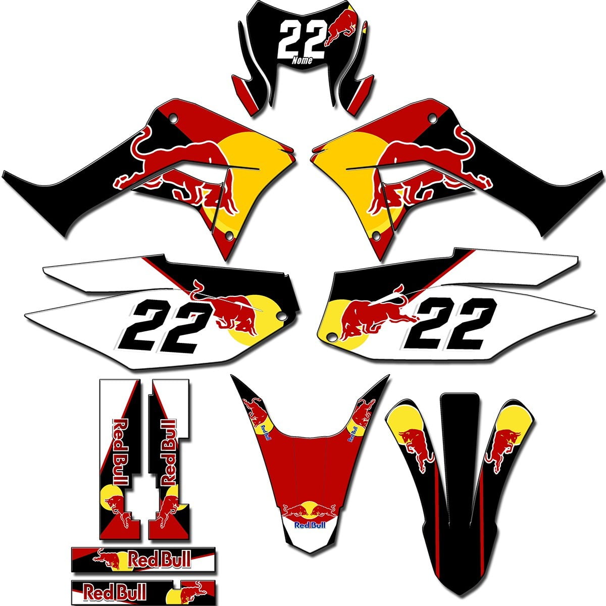 Kit adesivos Gráficos para CRF-250F - Start Espessura 0.20mm - CRFN-109