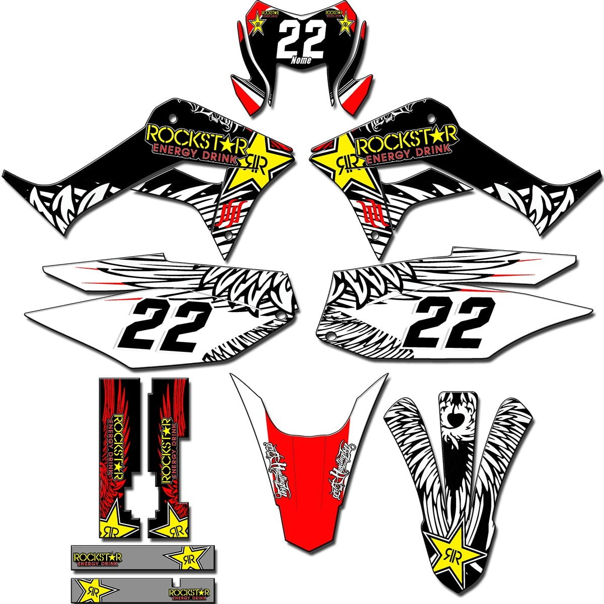 Kit adesivos Gráficos para CRF-250F - Start Espessura 0.20mm - CRFN-110