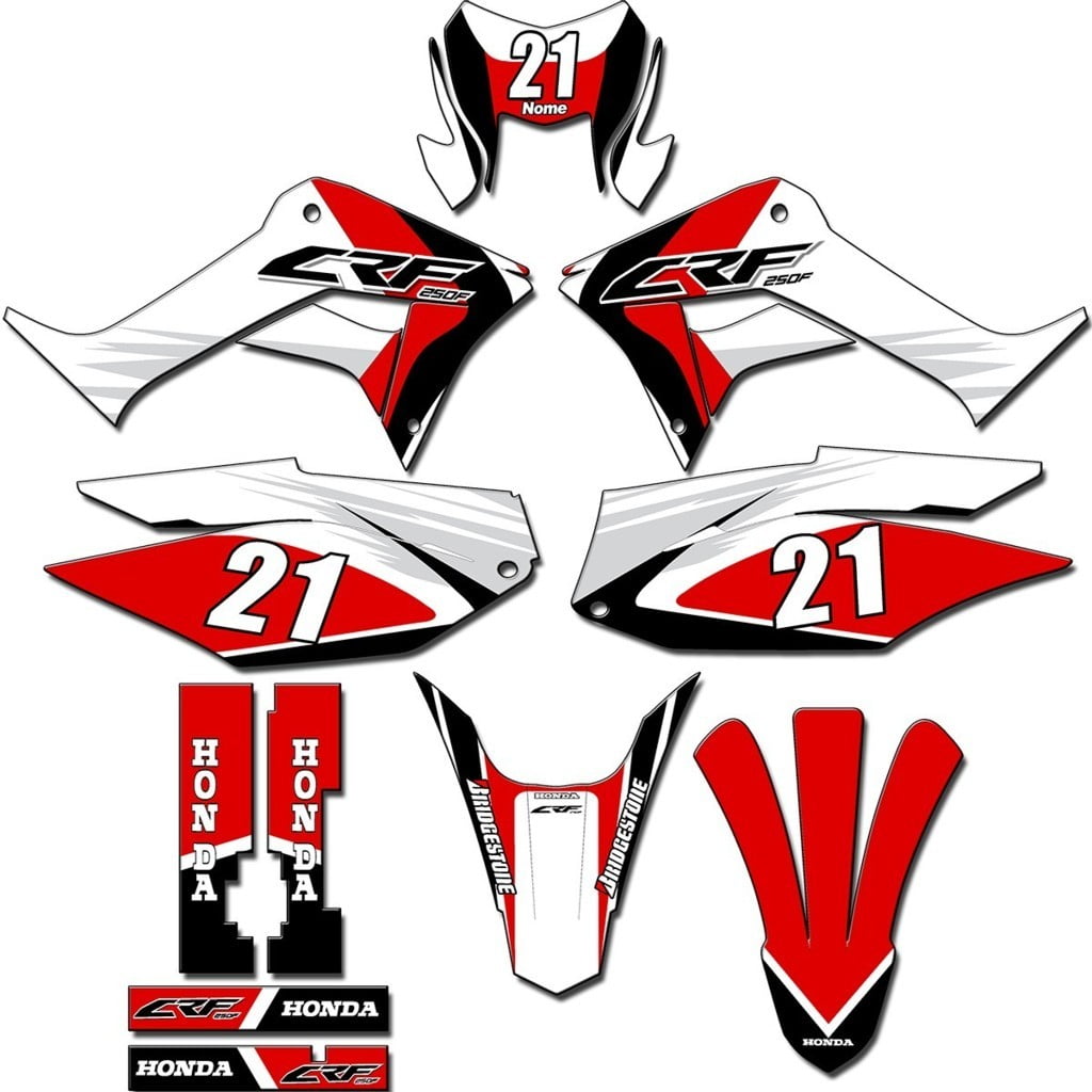 Kit adesivos Gráficos para CRF-250F - Start Espessura 0.20mm - CRFN-03