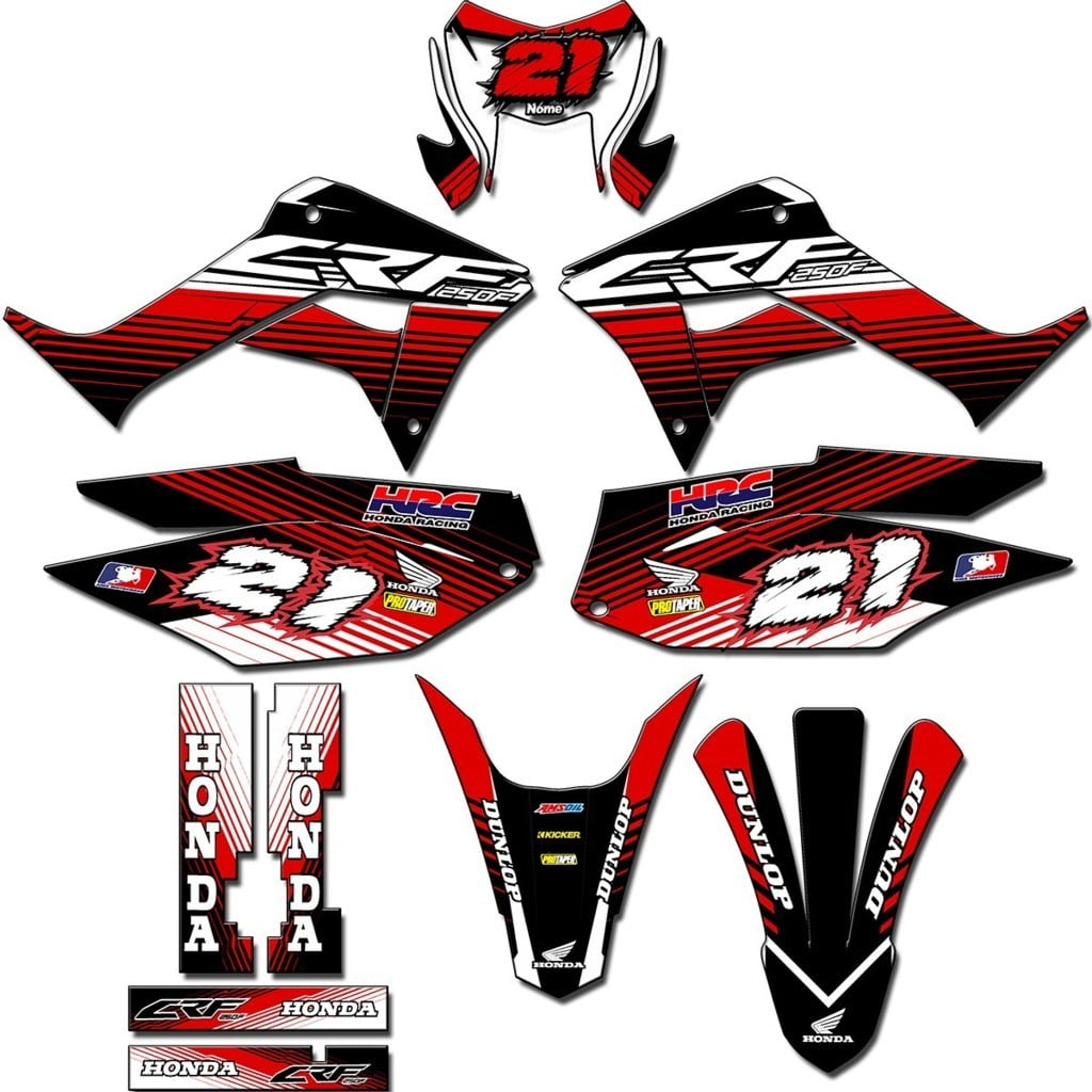 Kit adesivos Gráficos para CRF-250F - Start Espessura 0.20mm - CRFN-35