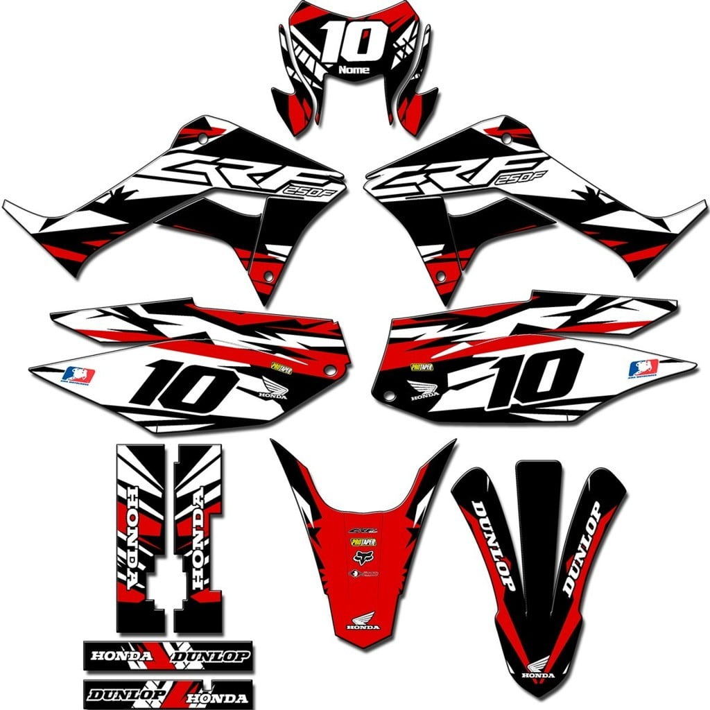 Kit adesivos Gráficos para CRF-250F - Start Espessura 0.20mm - CRFN-38