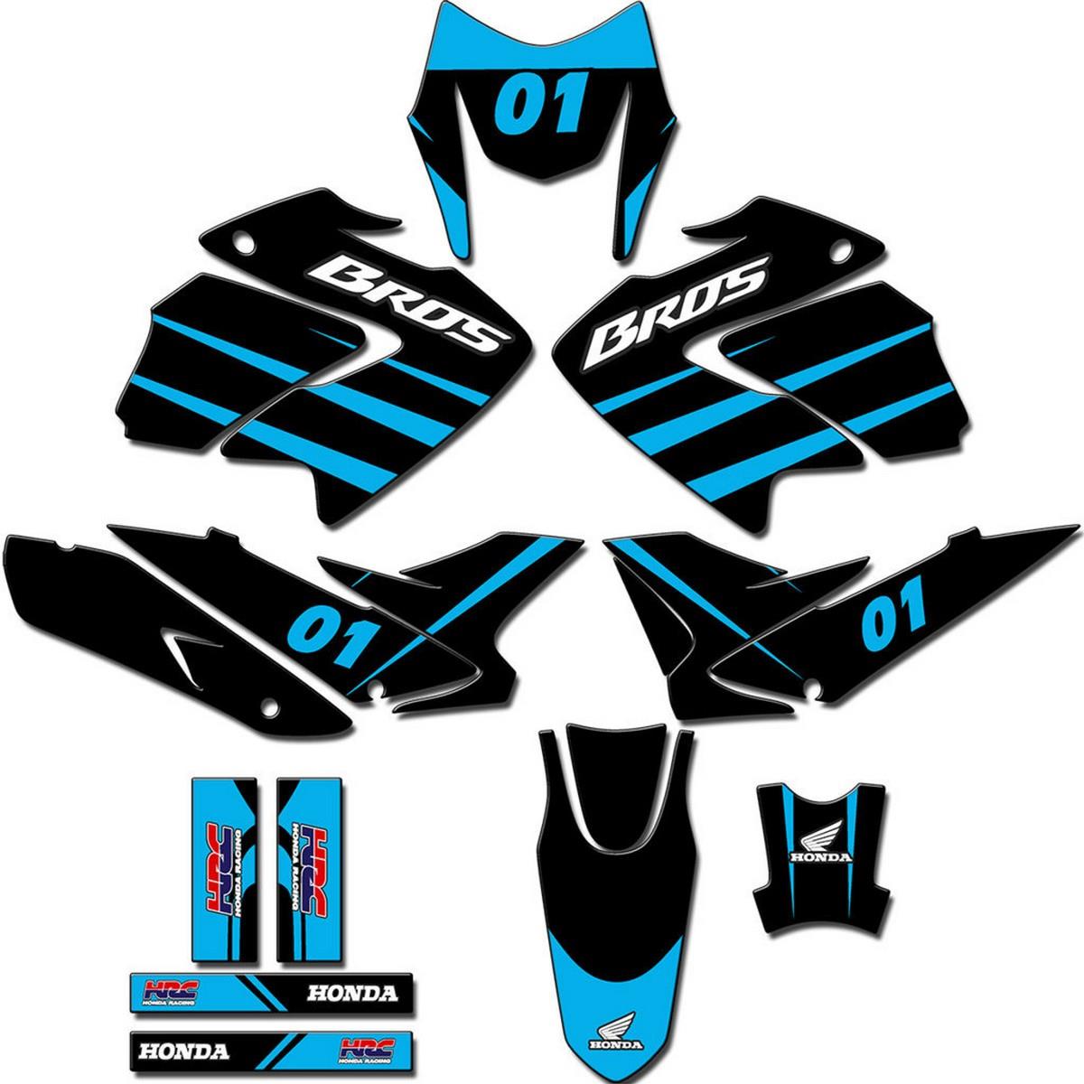 Kit adesivos Gráficos para BROS 125/150 2009 a 2012 - Start Espessura 0.20mm - BROS-128B