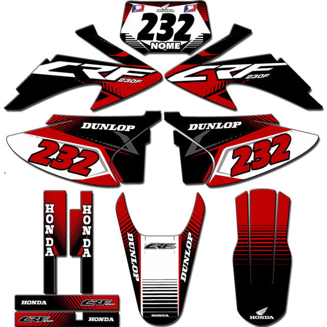 Kit adesivos Gráficos para CRF-230 2008 a 2014 - Start Espessura 0.20mm - CRFA-05