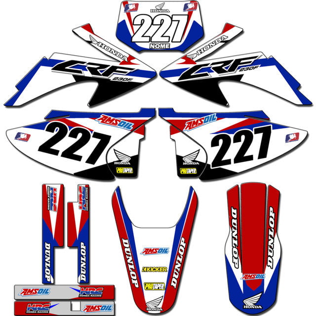 Kit adesivos Gráficos para CRF-230 2008 a 2014 - Start Espessura 0.20mm - CRFA-105