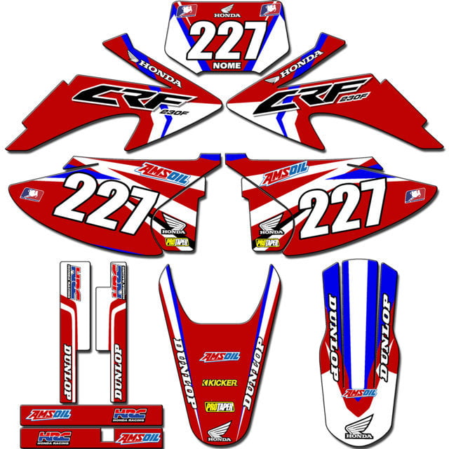 Kit adesivos Gráficos para CRF-230 2008 a 2014 - Start Espessura 0.20mm - CRFA-107