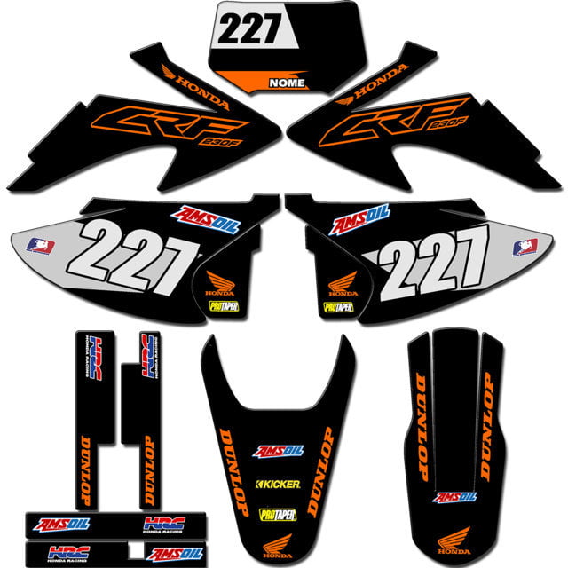 Kit adesivos Gráficos para CRF-230 2008 a 2014 - Start Espessura 0.20mm - CRFA-112