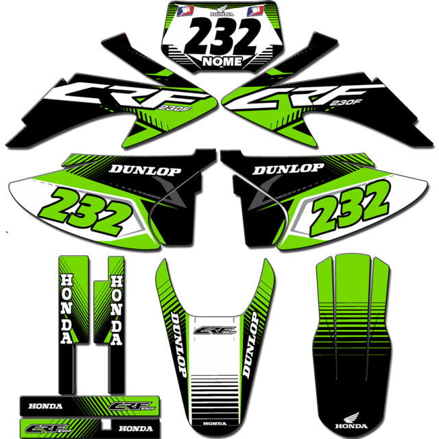 Kit adesivos Gráficos para CRF-230 2008 a 2014 - Start Espessura 0.20mm - CRFA-12