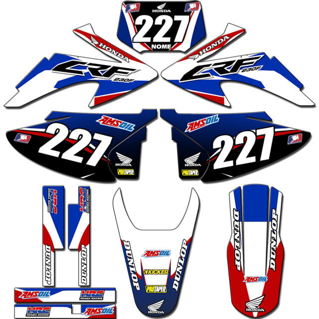 Kit adesivos Gráficos para CRF-230 2008 a 2014 - Start Espessura 0.20mm - CRFA-126