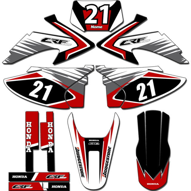 Kit adesivos Gráficos para CRF-230 2008 a 2014 - Start Espessura 0.20mm - CRFA-13