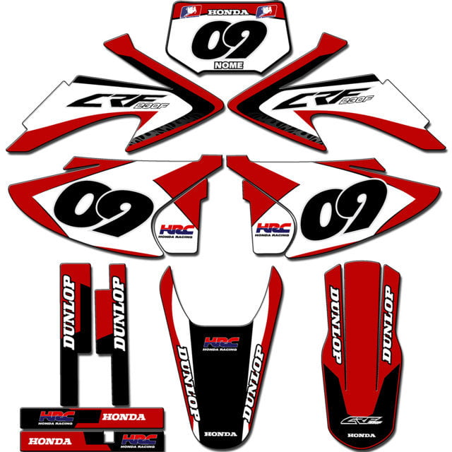 Kit adesivos Gráficos para CRF-230 2008 a 2014 - Start Espessura 0.20mm - CRFA-16