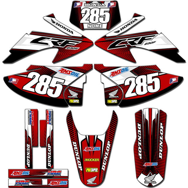 Kit adesivos Gráficos para CRF-230 2008 a 2014 - Start Espessura 0.20mm - CRFA-21