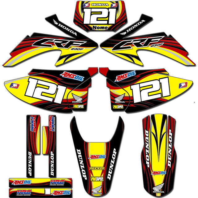 Kit adesivos Gráficos para CRF-230 2008 a 2014 - Start Espessura 0.20mm - CRFA-28