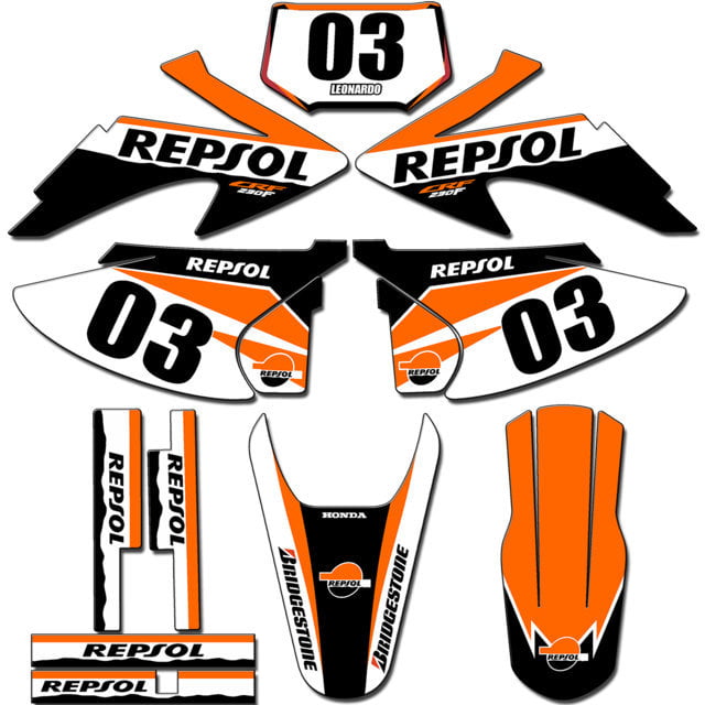 Kit adesivos Gráficos para CRF-230 2008 a 2014 - Start Espessura 0.20mm - CRFA-29