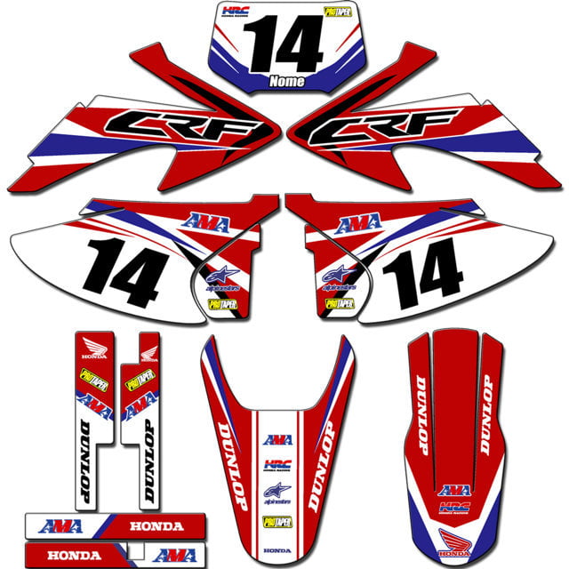 Kit adesivos Gráficos para CRF-230 2008 a 2014 - Start Espessura 0.20mm - CRFA-40