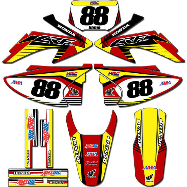 Kit adesivos Gráficos para CRF-230 2008 a 2014 - Start Espessura 0.20mm - CRFA-42