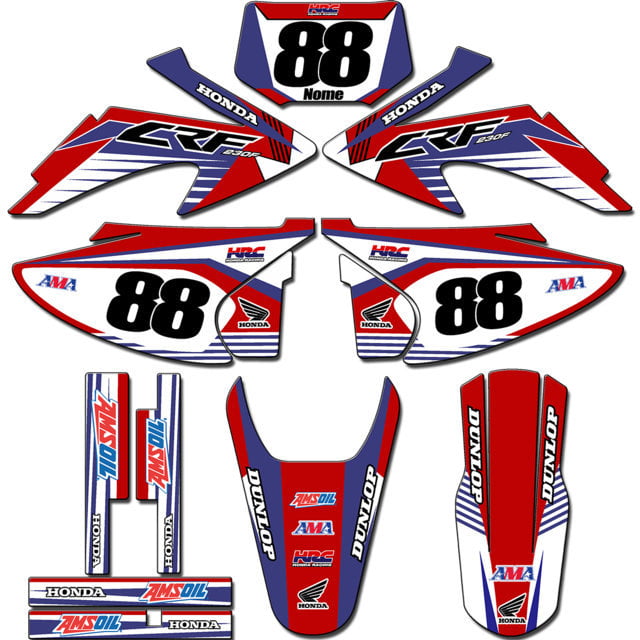 Kit adesivos Gráficos para CRF-230 2008 a 2014 - Start Espessura 0.20mm - CRFA-44