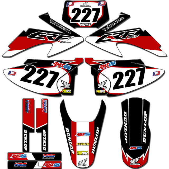 Kit adesivos Gráficos para CRF-230 2008 a 2014 - Start Espessura 0.20mm - CRFA-62