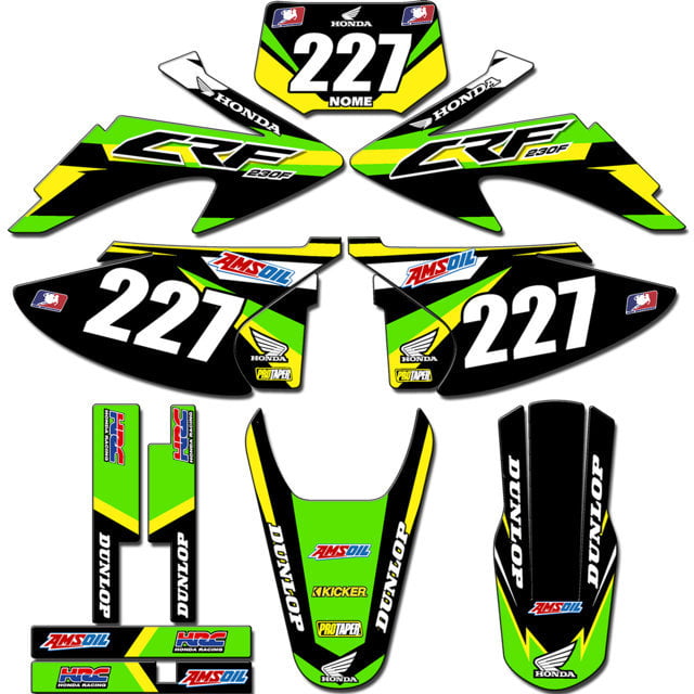 Kit adesivos Gráficos para CRF-230 2008 a 2014 - Start Espessura 0.20mm - CRFA-75