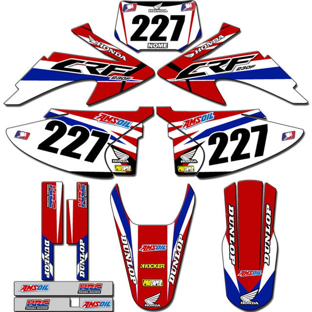 Kit adesivos Gráficos para CRF-230 2008 a 2014 - Start Espessura 0.20mm - CRFA-80