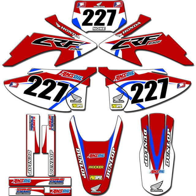 Kit adesivos Gráficos para CRF-230 2008 a 2014 - Start Espessura 0.20mm - CRFA-81