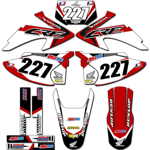 Kit adesivos Gráficos para CRF-230 2008 a 2014 - Start Espessura 0.20mm - CRFA-82