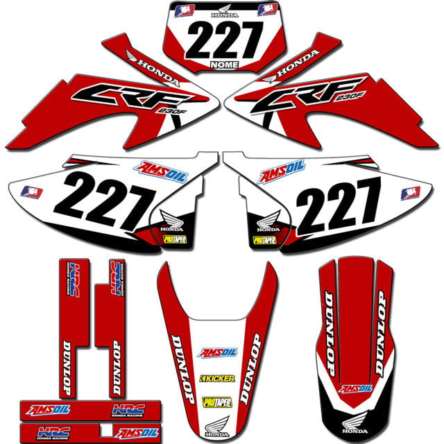 Kit adesivos Gráficos para CRF-230 2008 a 2014 - Start Espessura 0.20mm - CRFA-92