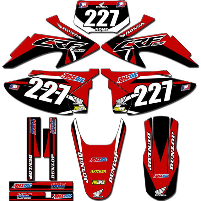 Kit adesivos Gráficos para CRF-230 2008 a 2014- Start Espessura 0.20mm - CRFA-90