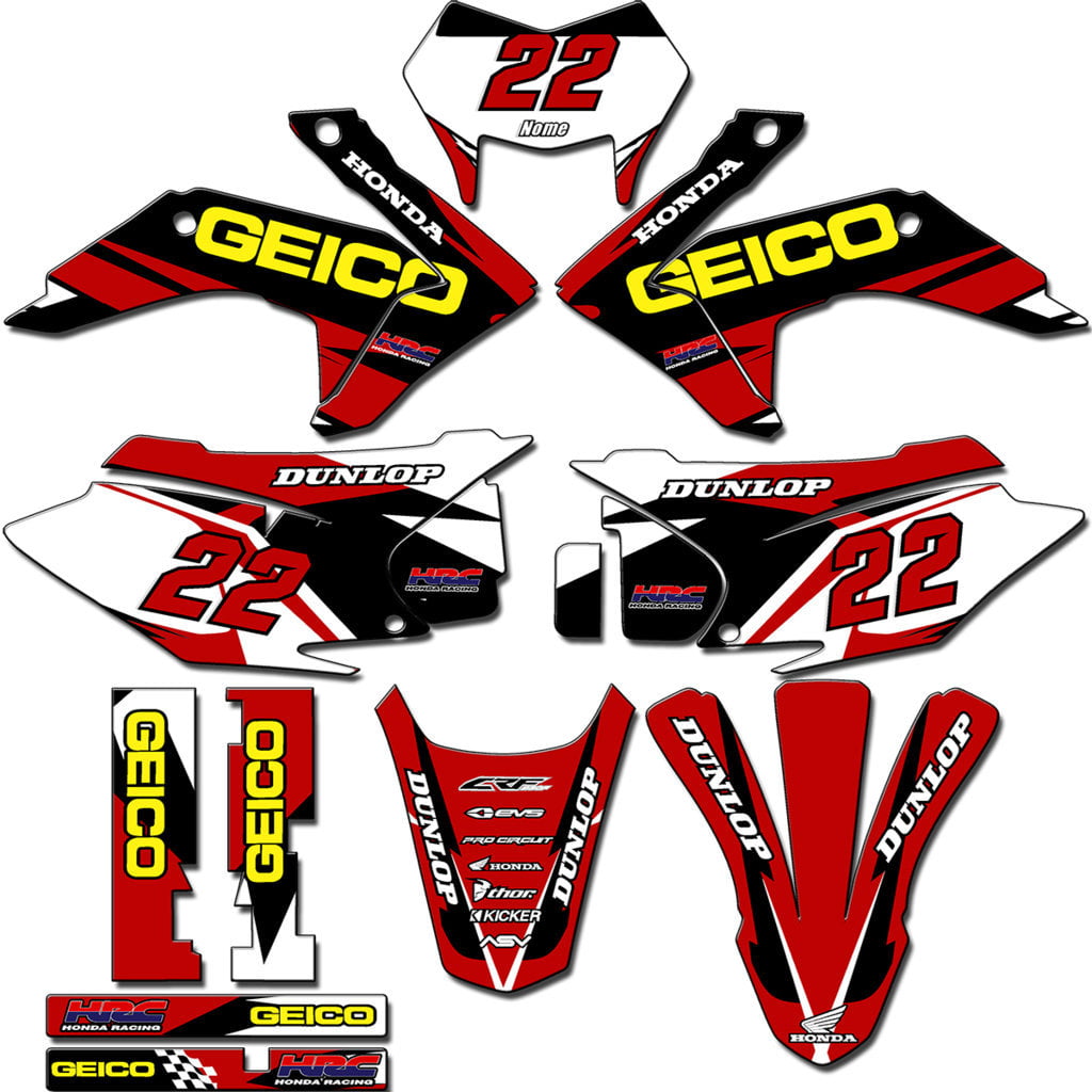 Kit adesivos Gráficos para CRF-230 2015 a 2021 - Start Espessura 0.20mm - CRFM-125