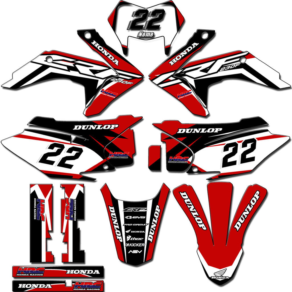 Kit adesivos Gráficos para CRF-230 2015 a 2021 - Start Espessura 0.20mm - CRFM-86