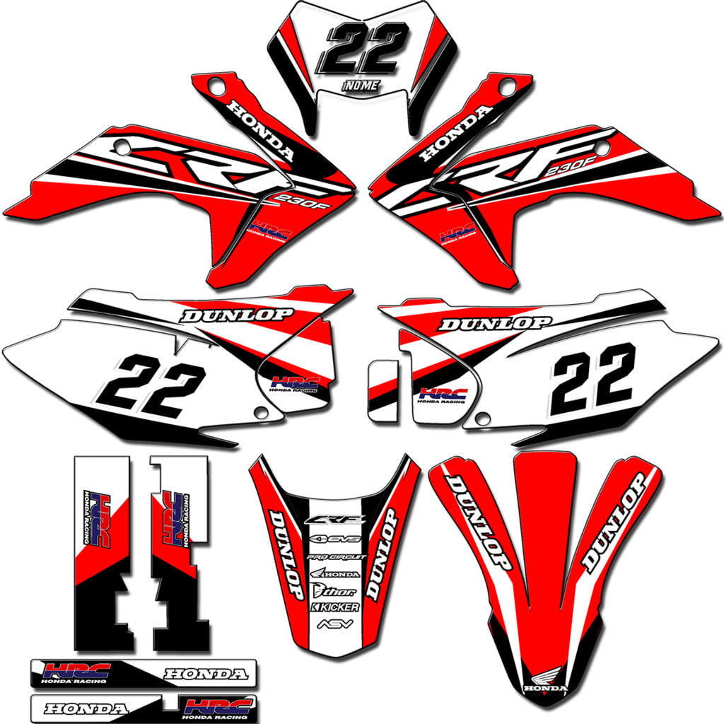 Kit adesivos Gráficos para CRF-230 2015 a 2021 - Premium Espessura 0.50mm - CRFM-72