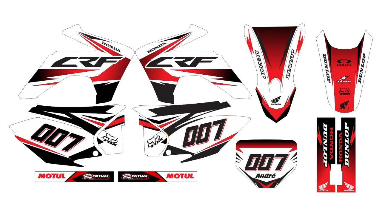 Kit adesivos Gráficos para CRF-230 2015 a 2021 - Start Espessura 0.20mm - NV01