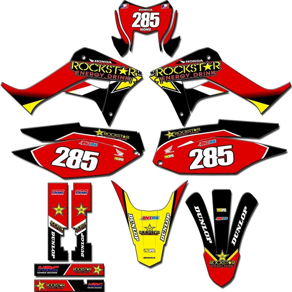 Kit adesivos Gráficos para CRF-250F - Start Espessura 0.20mm - CRFN-10