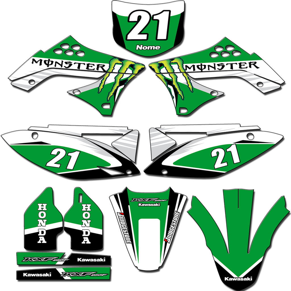 Kit adesivos Gráficos para KXF-250 2009 a 2012- Start Espessura 0.20mm - KXFC-09