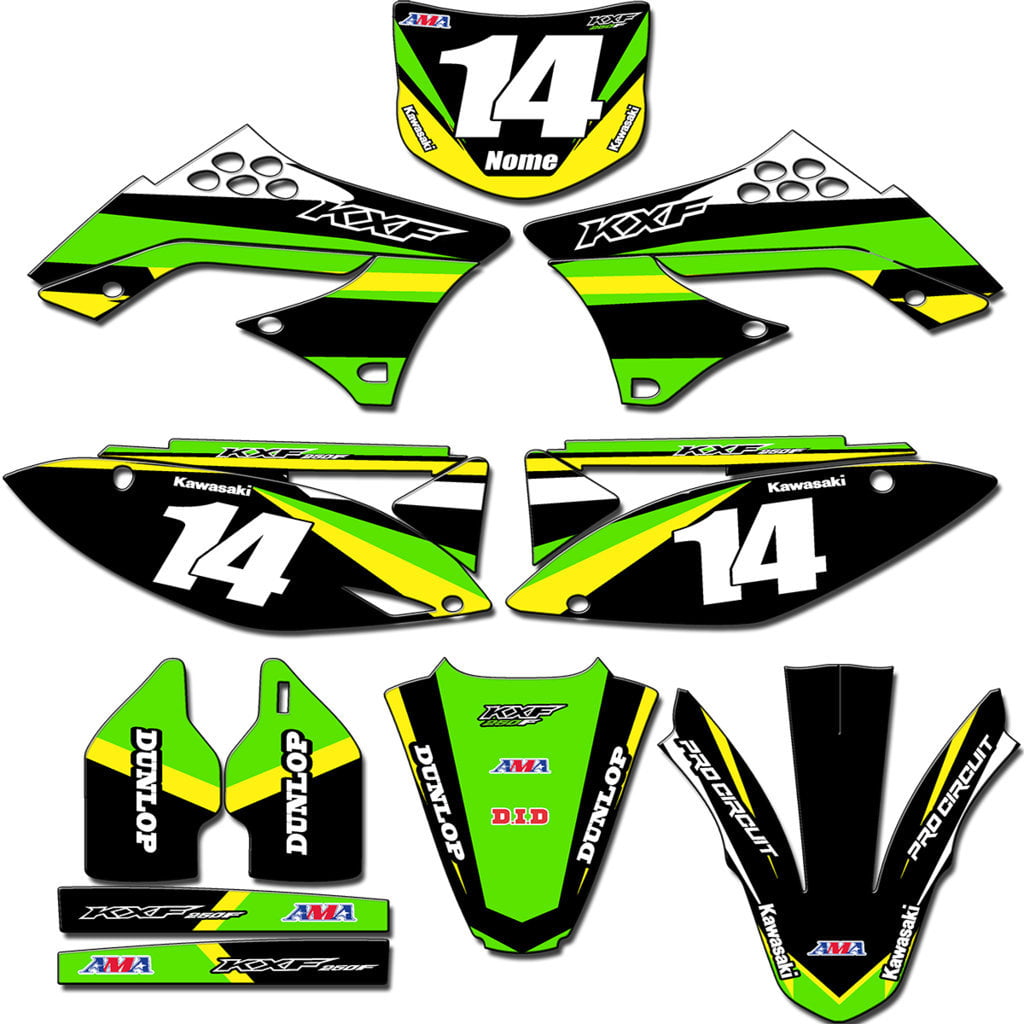 Kit adesivos Gráficos para KXF-250 2009 a 2012- Start Espessura 0.20mm - KXFC-75