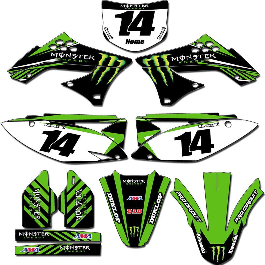 Kit adesivos Gráficos para KXF-250 2009 a 2012- Start Espessura 0.20mm - KXFC-94