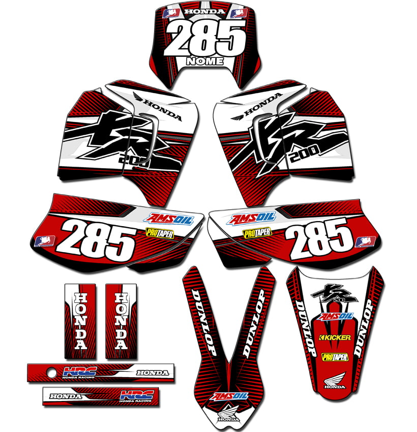 Kit Adesivo Moto De Trilha Ttr 230 Fox Dunlop Azul E Rosa