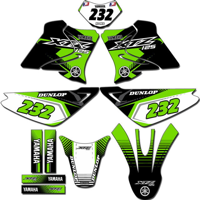 Kit adesivos Gráficos para XTZ-125 - Start Espessura 0.20mm - XTZB-12