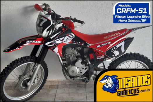 Kit adesivos Gráficos para CRF-230 2015 a 2021 - Premium Espessura 0.50mm - CRFM-51