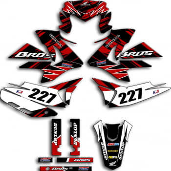 Kit adesivos Gráficos para Bros-160 - Start Espessura 0.20mm - BROS-160-BROS-63C