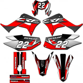 Kit adesivos Gráficos para CRF-250F - Premium Espessura 0.50mm + Cola 3M - CRFN-52