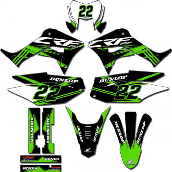 Kit adesivos Gráficos para CRF-250F - Start Espessura 0.20mm - CRFN-100