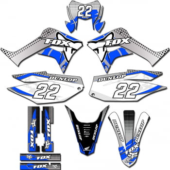 Kit adesivos Gráficos para CRF-250F - Start Espessura 0.20mm - CRFN-114