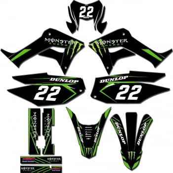 Kit adesivos Gráficos para CRF-250F - Start Espessura 0.20mm - CRFN-84