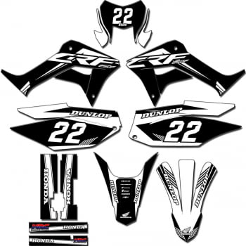 Kit adesivos Gráficos para CRF-250F - Start Espessura 0.20mm - CRFN-91