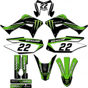 Kit adesivos Gráficos para CRF-250F - Start Espessura 0.20mm - CRFN-94