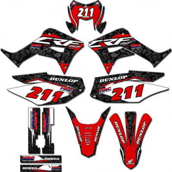 Kit adesivos Gráficos para CRF-250F - Start Espessura 0.20mm - CRFN-25