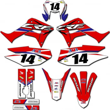 Kit adesivos Gráficos para CRF-250F - Start Espessura 0.20mm - CRFN-40