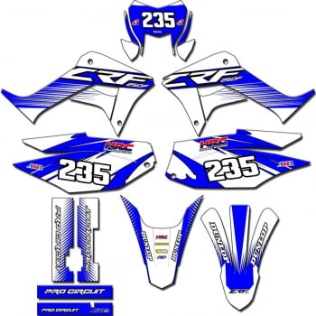 Kit adesivos Gráficos para CRF-250F - Start Espessura 0.20mm - CRFN-46